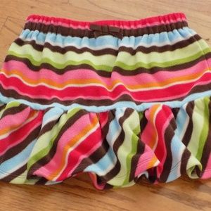 GYMBOREE WINTER CHEER Striped Fleece Skirt sz 8 EU